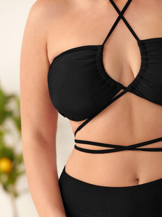 Set Bikini Ψηλόμεσο Black