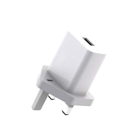 XO Φορτιστής με Θύρα USB-A και Καλώδιο micro USB Λευκός (L99 UK)