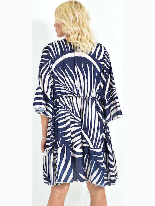 Short Women's Kimono Dark Blue