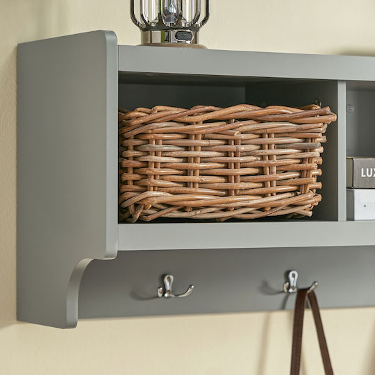 Entry Furniture with Hanger Gray 100x35x24.7cm