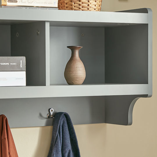 Entry Furniture with Hanger Gray 100x35x24.7cm