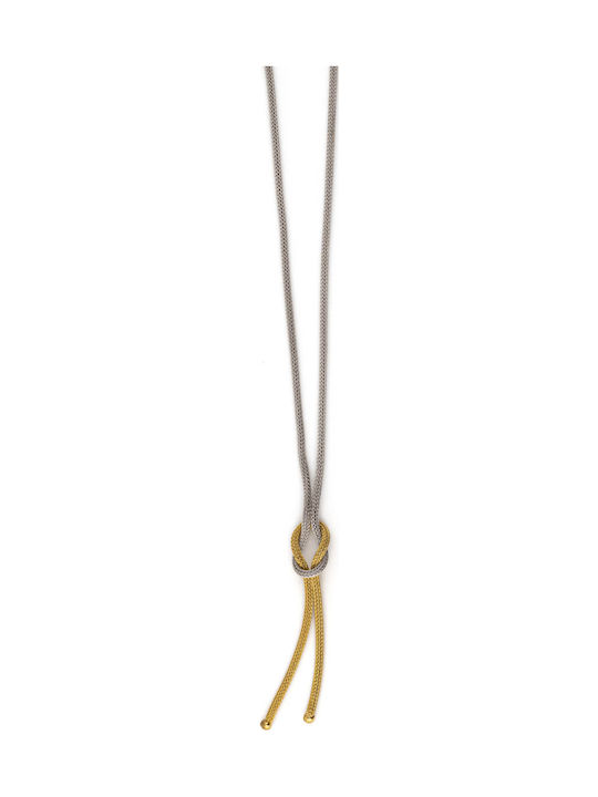 Κολιέ Κόμπος Επιχρυσωμένο Ασήμι 925 50cm X 1mm