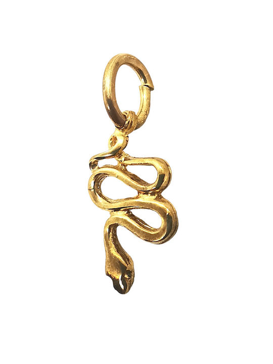 Gold Snake Pendant 14 Carats