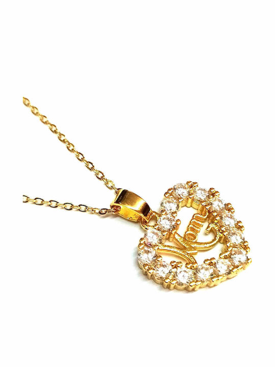 Stahl Halskette Mutti Weiße Strass Gelb 478642 Stahl Halskette Mutti Weiße Strass Gelb 478642