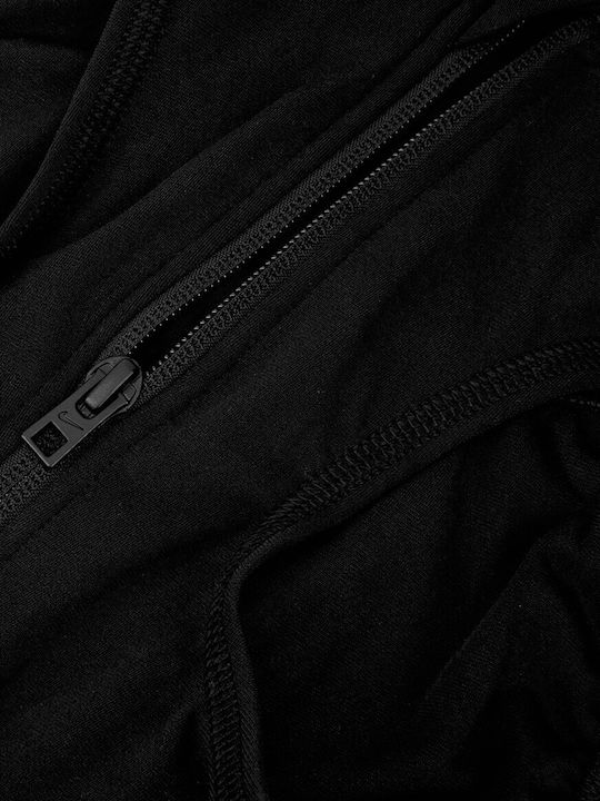 Costum De Baie Întreg Sport Cu Fermoar Negru
