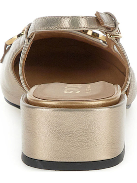 Anatomic Leather Gold Heels
