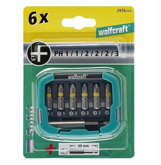 Wolfcraft Ph Cross Bits Set 7 Pieces