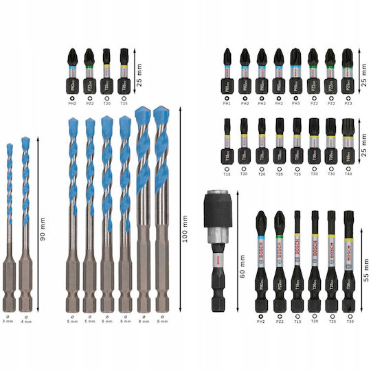 Pro Mixed Screwdriver Bits Set