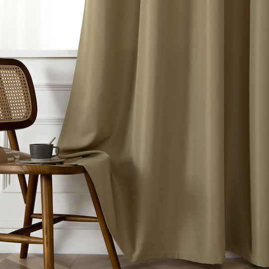 Beauty Home Green Curtain with Grommets 140x270cm