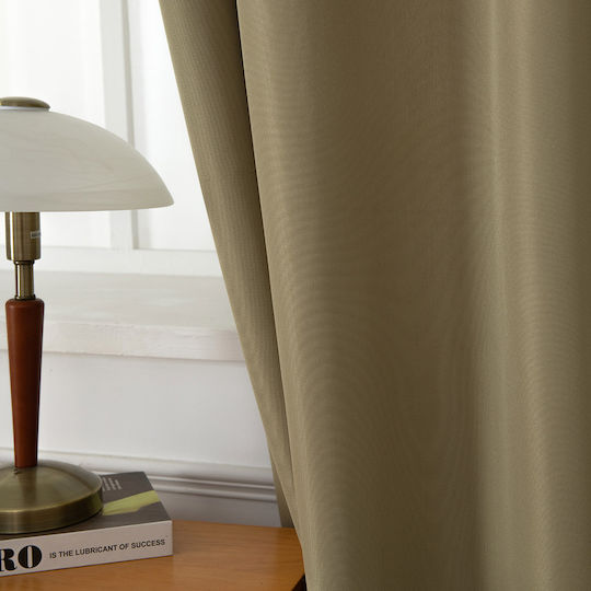 Beauty Home Green Curtain with Grommets 140x270cm