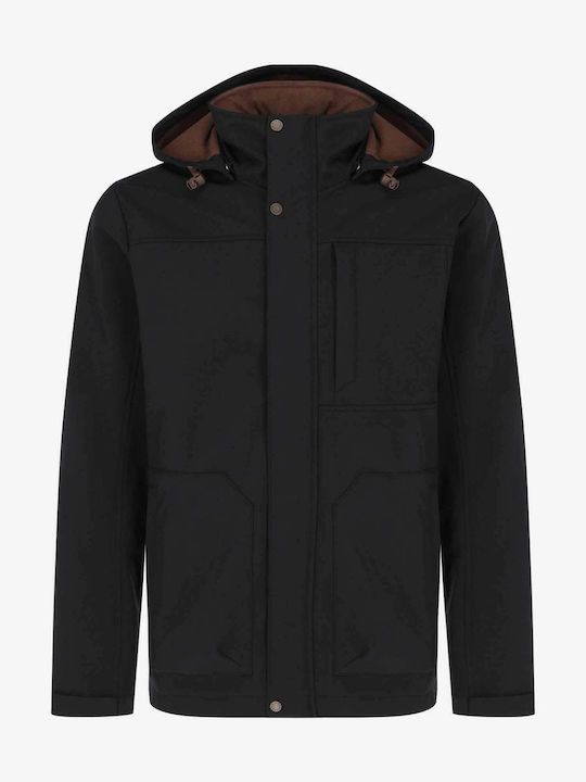 Winter Jacket Softshell Waterproof and Windproof Black