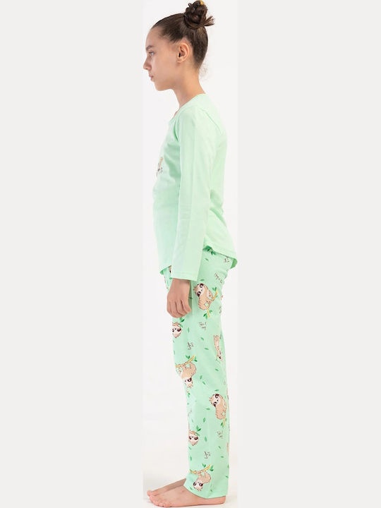 Vienetta Secret Kids' Pajamas Winter Bay Leaf Mint