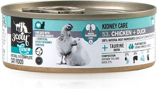 3coty Wet Food for Cats with Chicken and Duck Gluten-Free 80gr