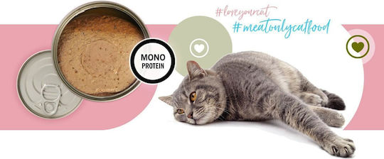 3coty Wet Food for Senior Cats in Cans with Turkey Gluten-Free 80gr