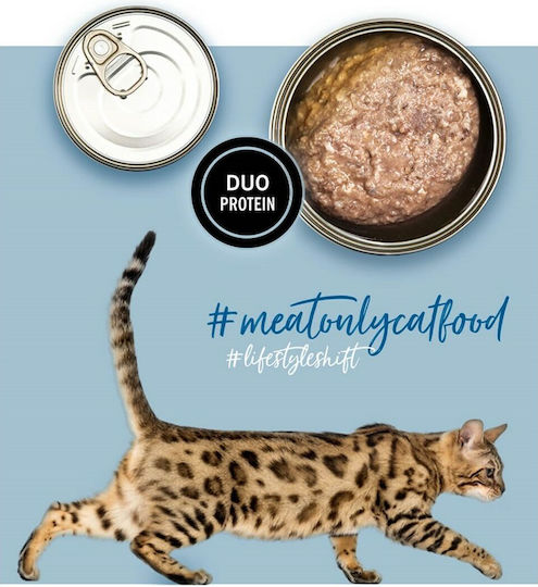 3coty Wet Food for Adult Cats with Turkey and Chicken Gluten-Free 80gr
