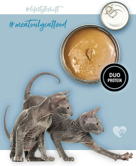 3coty Wet Food for Cats with Turkey and Chicken Gluten-Free 80gr