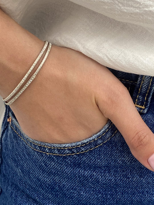 White Gold Bracelet 14K Diamonds P-12685 White Gold K14