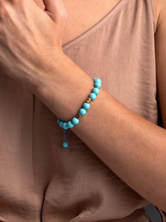 Heart Bracelets Turquoise Silver 925 Gold Plated