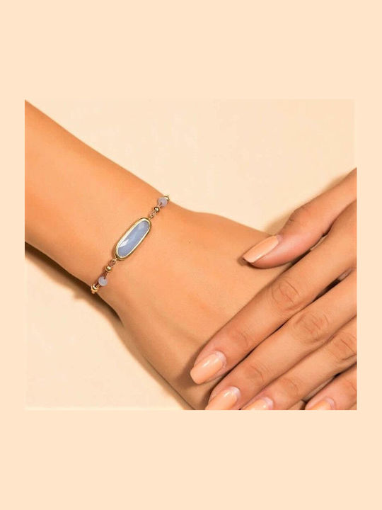 Vergoldetes Silberarmband 925 Lila Steine Br21100092