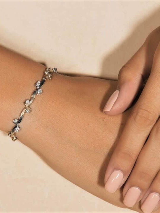 Women's Bracelet Yellow Gold 14K Zircon Br11400024
