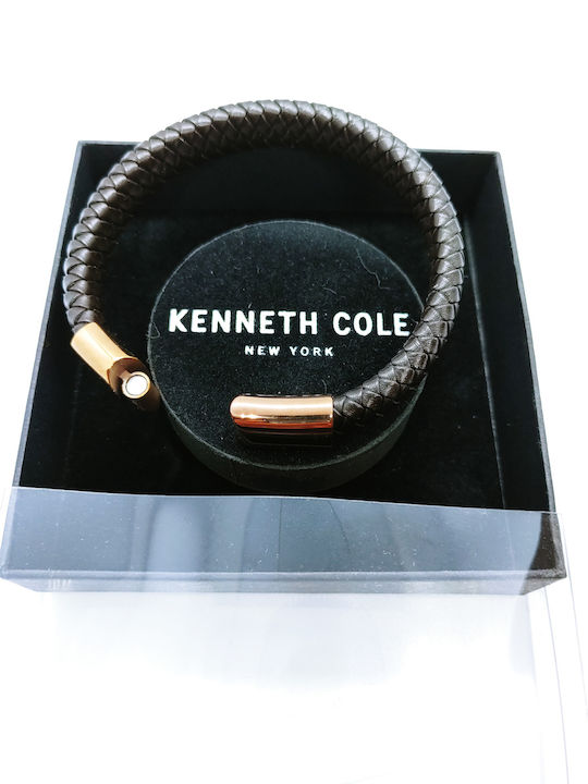 Kenneth Cole Armband Kcj0226002 Leder Edelstahl Vergoldet