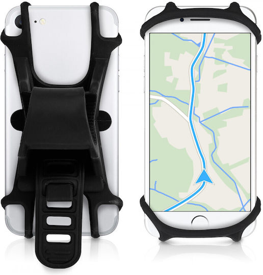 Universal Bicycle Phone Holder Kwmobile Black Silicone 45152.01