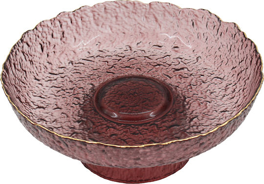Keskor Glass Decorative Platter Purple 26x26x10.5cm
