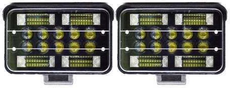 Set 2 Foxmag24 Led Spotlights 192w Suv Atv Tractor Jeep 2 Beam