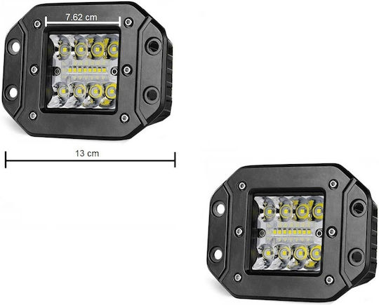 Set 2 Armax Offroad Led Faruri Auto Îngropate În Bară De 13 Cm 42 W