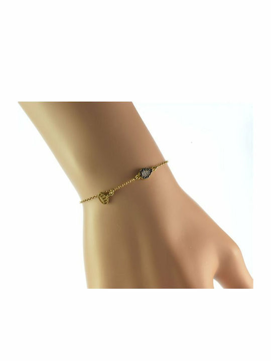 Gold Plated Silver Bracelet with Zircon Stones Gold Plated Silver Bracelet with Zircon Stones