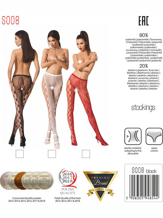 Passion S008 Dresuri Sexy Roșii Cu Decupaje