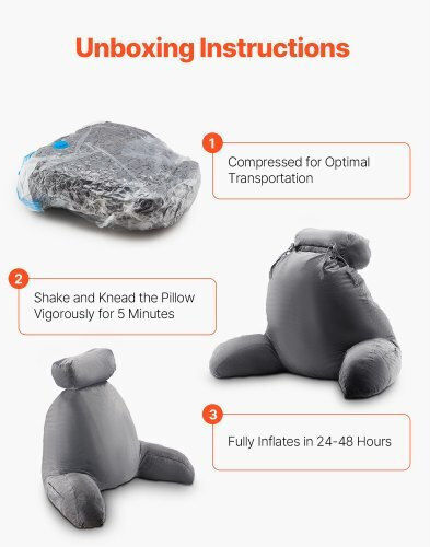 Vevor Velvet Travel Pillow Gray