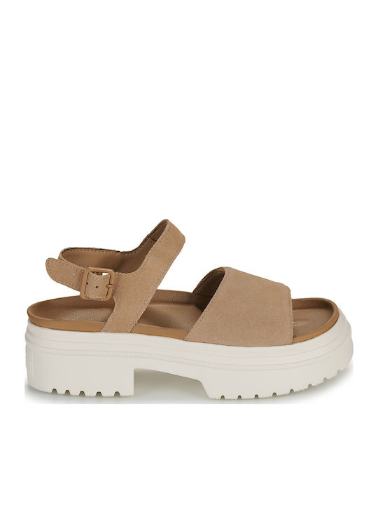 Women's Flat Sandals in Brown Color