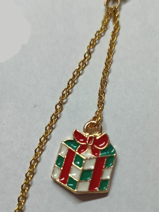 Handmade Gold Metal Christmas Tree Earrings