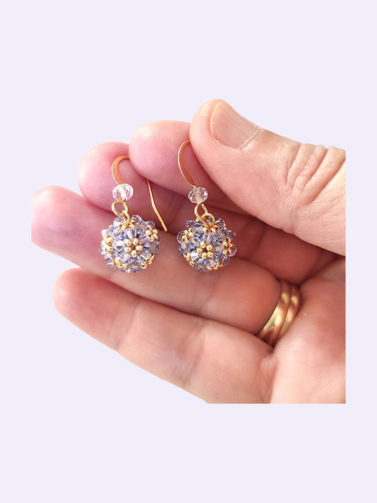 Σκουλαρίκια Κοντά Μπαλίτσες Κρύσταλλα Swarovski