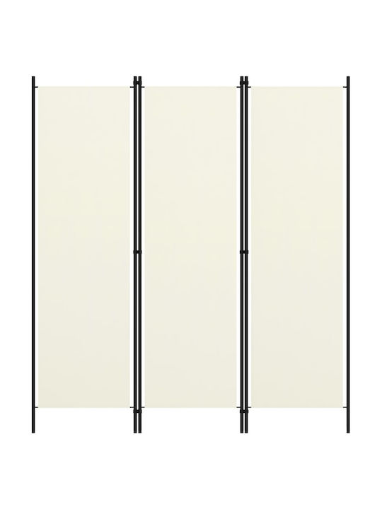 vidaXL Decorative Room Divider Metal with 3 Panels 150x180cm