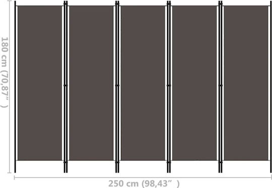 vidaXL Dekorativer Raumteiler Stoff 250x180cm