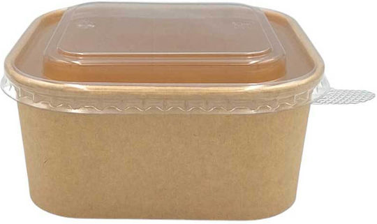 Σκεύος Φαγητού Kraft Τετράγωνο 1200ml 50τμχ