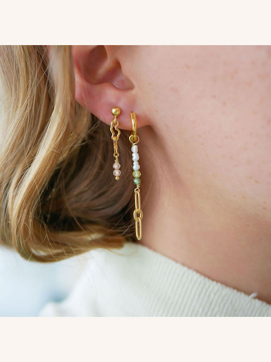 Cercei Cercuri Abigail E281g Placate cu Aur din Argint 925 Sterling