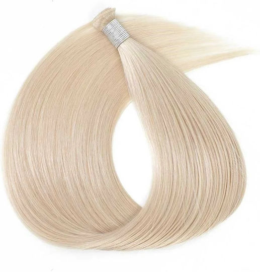 Hair Duty Τρέσα με Φυσική Τρίχα Ρεμί σε Ξανθό Πλατινέ Χρώμα 60cm