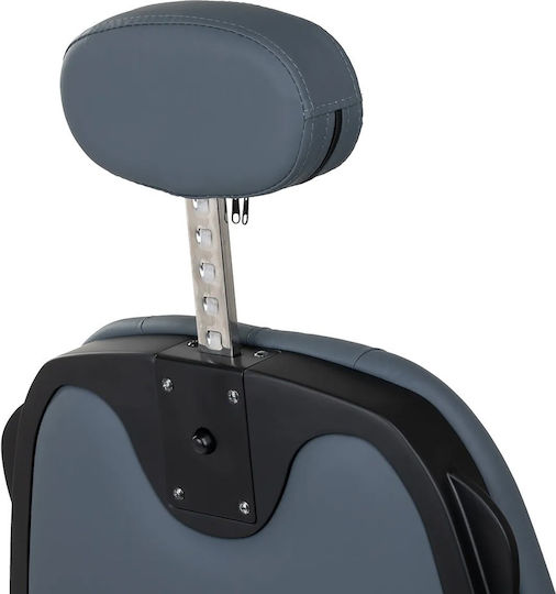 Barber Equipment Стол За Бръснар Сив С Регулируема Височина И Хидравличен Механизъм За Повдигане