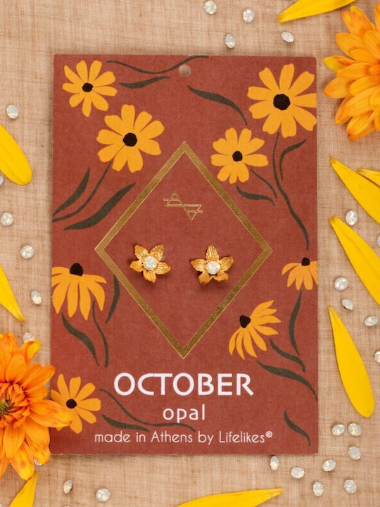 Lifelikes Σκουλαρίκια Birthstone October Καρφωτά