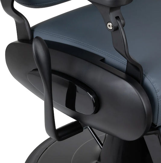 Barber Equipment Стол За Бръснар Сив С Регулируема Височина И Хидравличен Механизъм За Повдигане