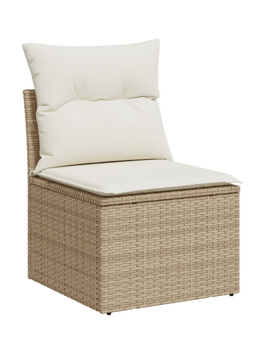 Zweisitziges Sofa Außenbereich Rattan mit Kissen 55x55x37cm