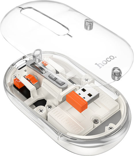 Hoco GM35 Wireless Mouse Διάφανο Λευκό
