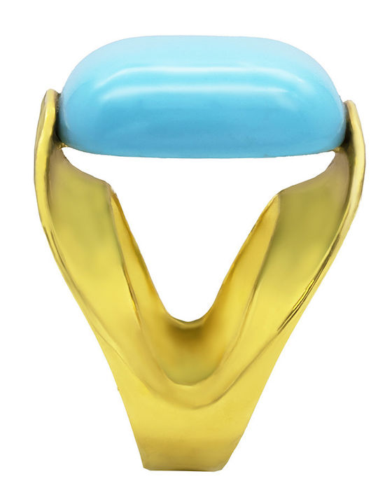 Gold Türkis Ring 18 Karat Dαχ00450