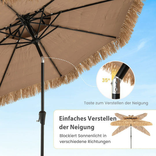 Aluminium Garten- und Terrassen-Sonnenschirm Beiges