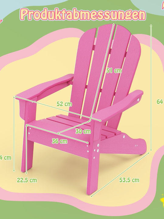 Stuhl mit Armlehnen Rosa 53.5x52x64cm 1Stück