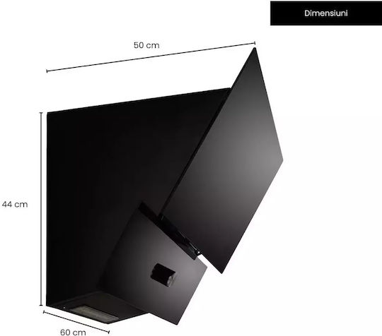 Hausberg Απορροφητήρας Καμινάδα 60cm Μαύρος