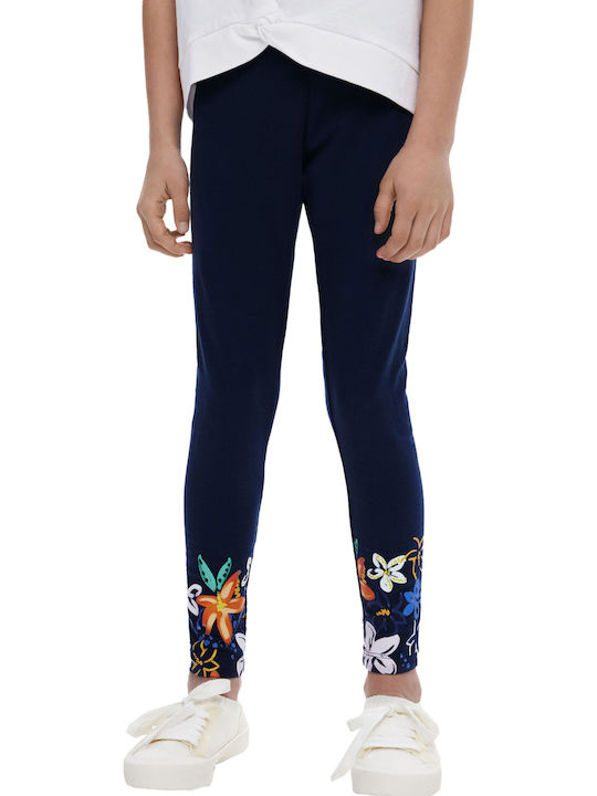 Kids Legging Long Blue Daisy